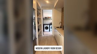 モダンなランドリー ルームのデザイン