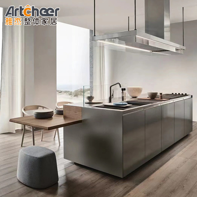 品質  Base Cabinets Luxury Italian Design Modern Kitchen Cabinet Set Stone Top Wood Frame 工場