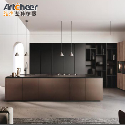 E0 グレード アイランド ホーム キッチン キャビネット フラット パック デザイン