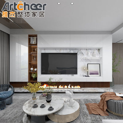 高級E1 木製テレビキャビネット モダンリビングルームの家具デザイン 壁掛け